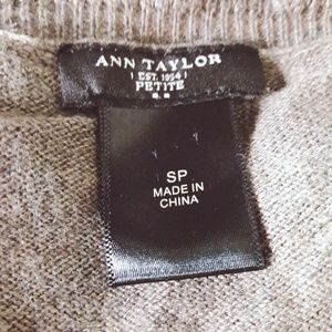 Brown Soft Knit Sweater Jumper Ann Taylor Ruffle